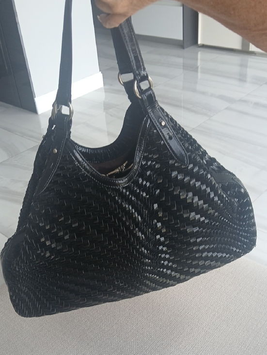 Cole Haan Handbags - Cole Haan Black Woven Shoulder Bag